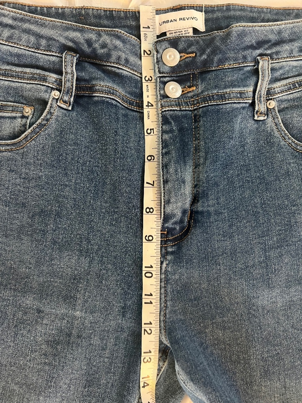 Urban Revivo Flared Slit Hem Jeans in Blue Size12 Like New (Worn Just Once) - Picture 7 of 16